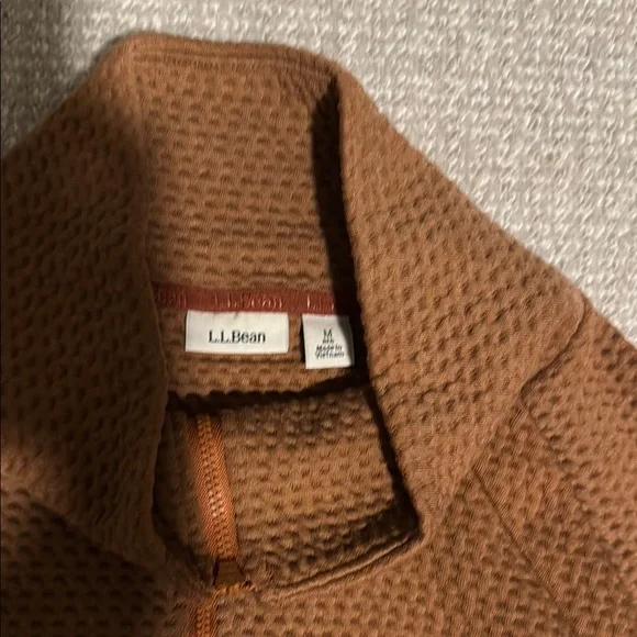 L.L. Bean Brown Quarter-Zip Sweatshirt - Picture 3 of 6